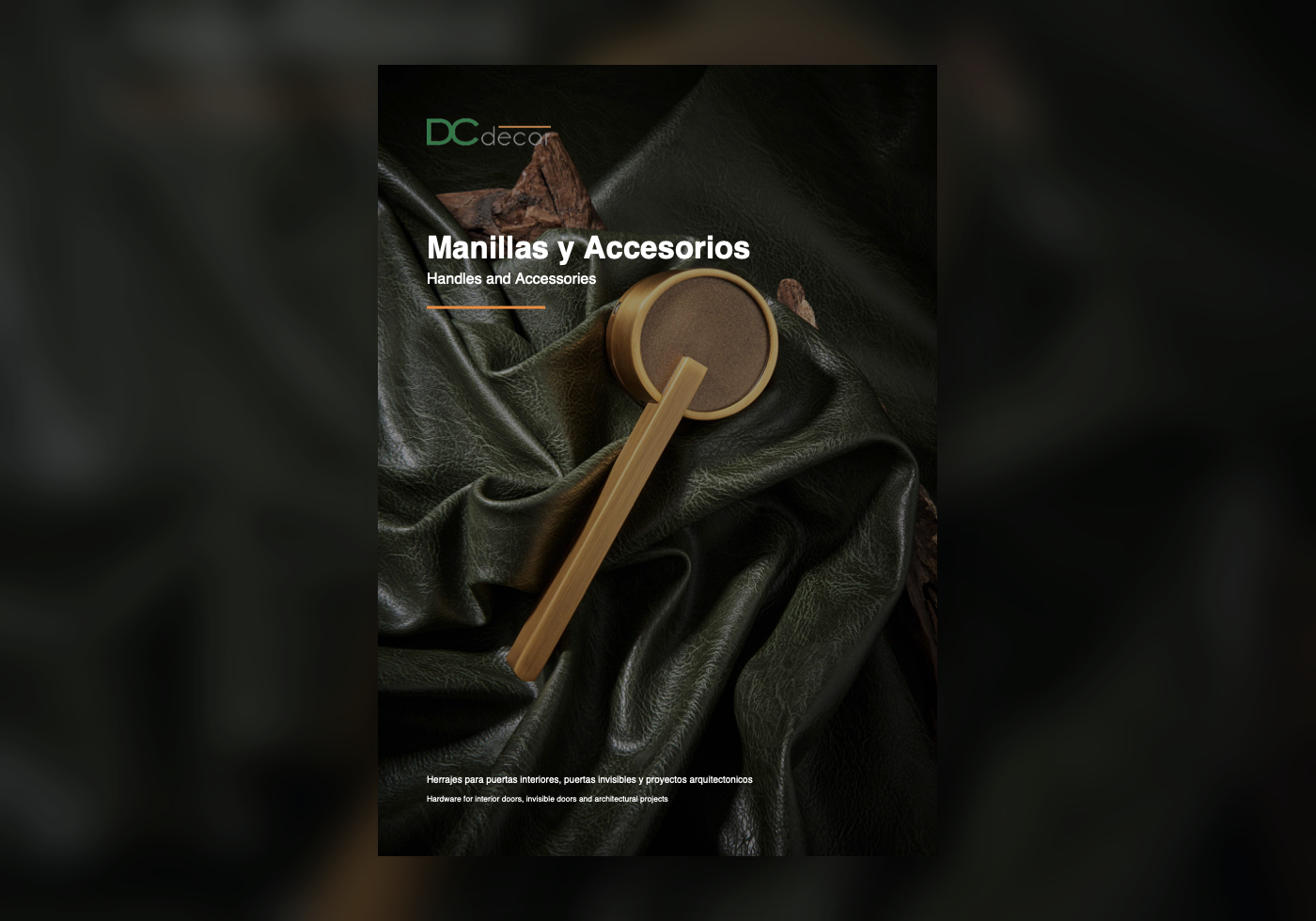 Portada del catálogo de manillas y accesorios DC Decor